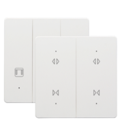 Tuya Zigbee 2G Curtain Switch with Neutral Line, 500W Load, Alexa & Google Home Compatible, Tempered Glass Panel